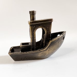 Benchy Boat- Bronze Tug Boat - Boat Statue - Bronze Figure - Gift for Sailor - Miniature Ship