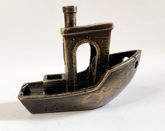 Benchy Boat - Bronze Schlepperboot Boot Statue - Bronze Figur - Geschenk für Segler - Miniatur Schiff