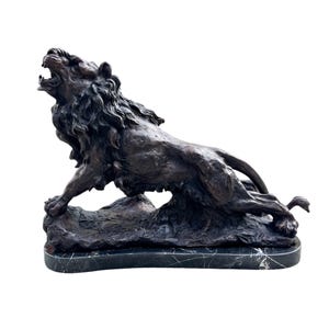 Bronze Lion Sculpture, Lion Statue, Bronze Animal Figures, Home Decoration Item, Bronze Garden Statue, Garden Gift Idea, Bronze home gift