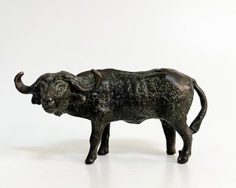 Statue de buffle en bronze, Sculpture de buffle, Statue d'animal, Figures animales, Article cadeau pour la maison, Cadeau pour amoureux des animaux, Figure animale d'Amérique du Nord