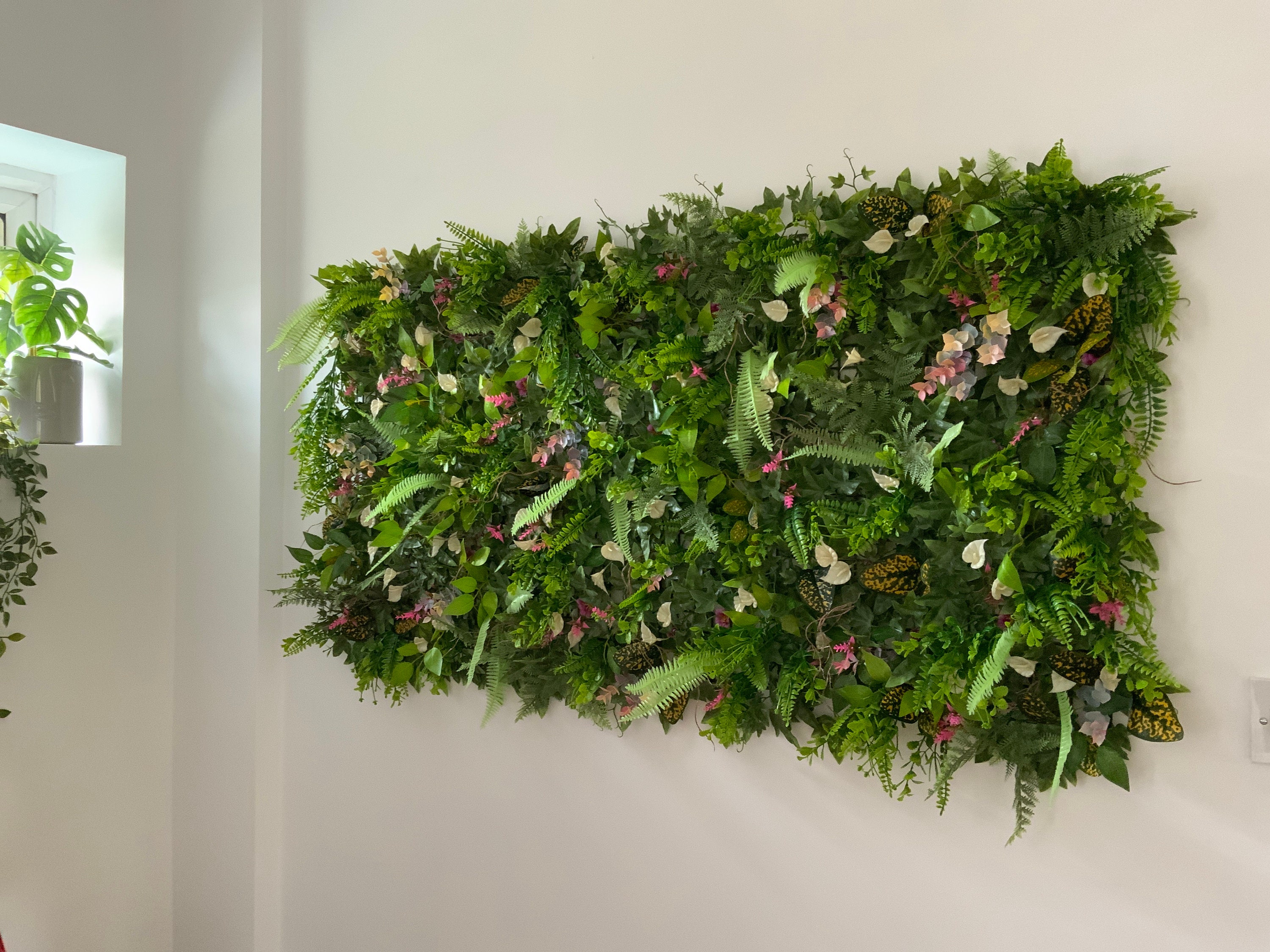 Artificial Flower wall Grass Plant wall Etsy