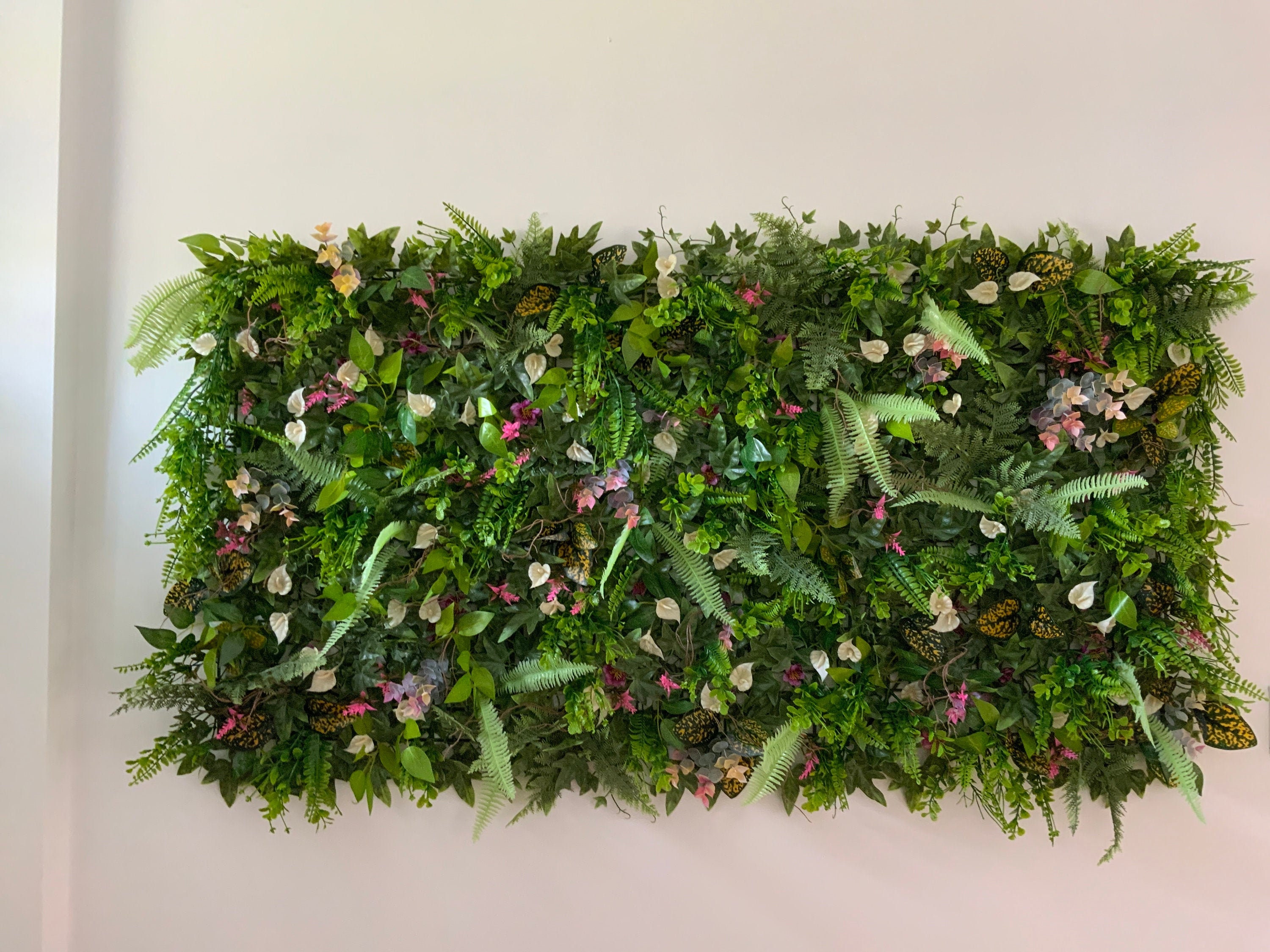 Artificial Flower wall Grass Plant wall Etsy