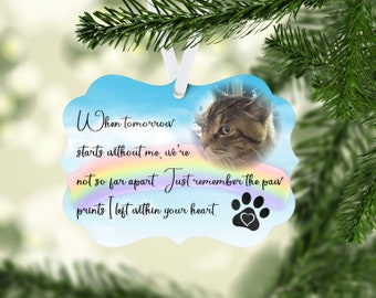 When tomorrow starts without me Digital Design Download, Digital Pet Ornament Design, Benelux, Round, Christmas Ornament