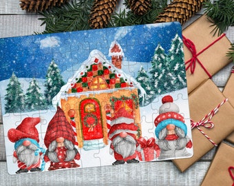 Winter Gnome Digital Design Download, Digital Puzzle Download, Dry Erase, Countdown To Christmas, Gnome Design, Winter Design, Download