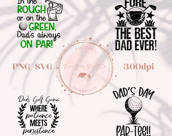 Father's Day SVG PNG, Golf Designs, Dad, Sublimation, Multifile, Cut File, Dtf