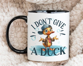 Lustige Ente PNG: 'Don't Give a Duck' Sublimationsdesign (Digitaler Download)