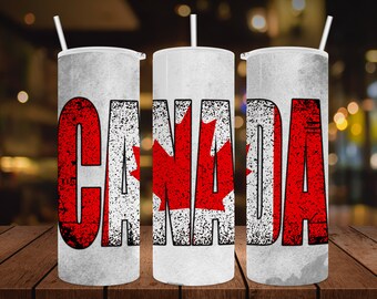 Canada Grunge Flag 20oz Tumbler Design (Digital Download)