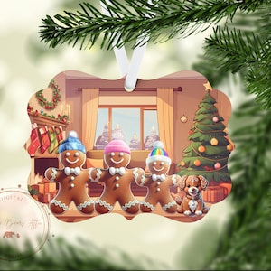 Gingerbread Family Clipart Christmas Ornament, Mix and Match Clipart, Personalized Ornament, Family Christmas Ornament,  Digital Download