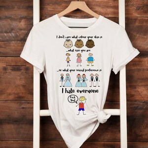 Sassy I Hate Everyone PNG, Adult Humor Design (Digital Download)