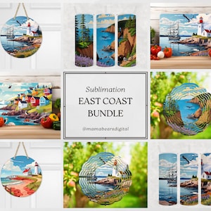 Paisagens da Costa Leste Download digital PNG, províncias, Canadá, pontos de referência, girador de vento, placa de porta, copos, sublimação, digital,