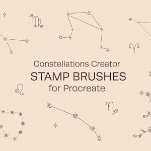Constellations Creator Stamp Brushes for Procreate, Zodiac Signs, Celestial, Procreate Stamps