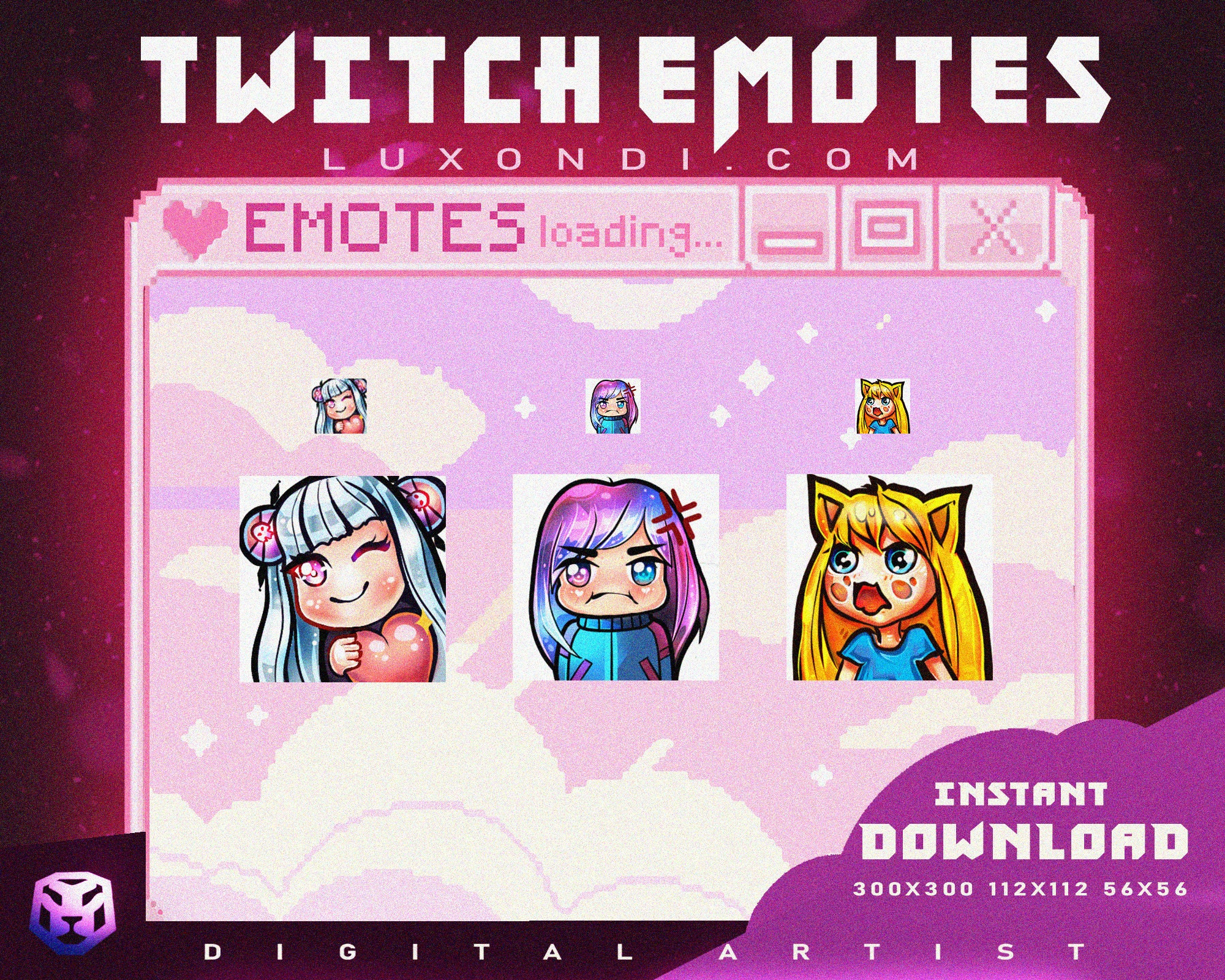 Twitch Emote Pack Rainbow Hair Manga Emotes Stream Emotes - Etsy Twitch Emote Pack Rainbow Hair Manga Emotes Stream Emotes - Etsy