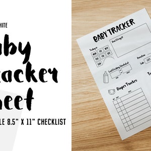 Baby Tracker Printable, Diaper Change, Feeding Tracker for Baby, PDF Download, 5 Dollar Posters & Prints