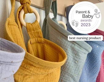 Voedingshoes voor baby's die borstvoeding geven en afkolven | Mousseline dubbelgaas | Borstvoedingsschort Sjaal + Autostoelhoes met opbergzakje