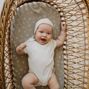 Baby Basket Bassinet Sheet Fitted | Changing Basket Fitted | Cotton Moses | Spanbettlaken Babybett | Mini Nursery Bedding