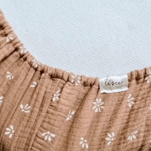 Baby Fitted Crib Sheet IKEA | Muslin Cotton oeko-tex Elastic Band | Spanbettlaken Babybett | Nursery Bedding Daisy Flower | Neutral Boy Girl