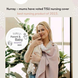 Nursing Cover for Baby Breastfeeding & Pumping | Muslin Double Gauze | Breast Feeding Apron Shawl + Car Seat Cover Neutral Colors christmas image 7