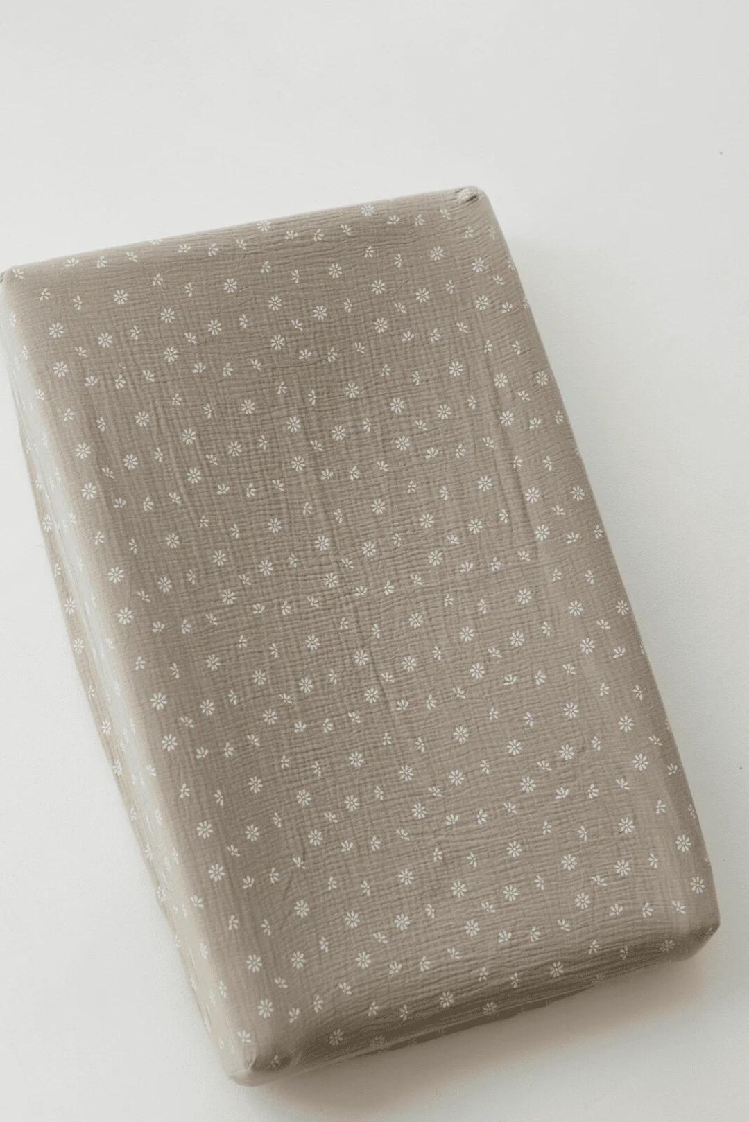 Neutral Changing Mat Diaper Changing Pad Daisy Flower Neutral Check Pattern Baby Cotton ...