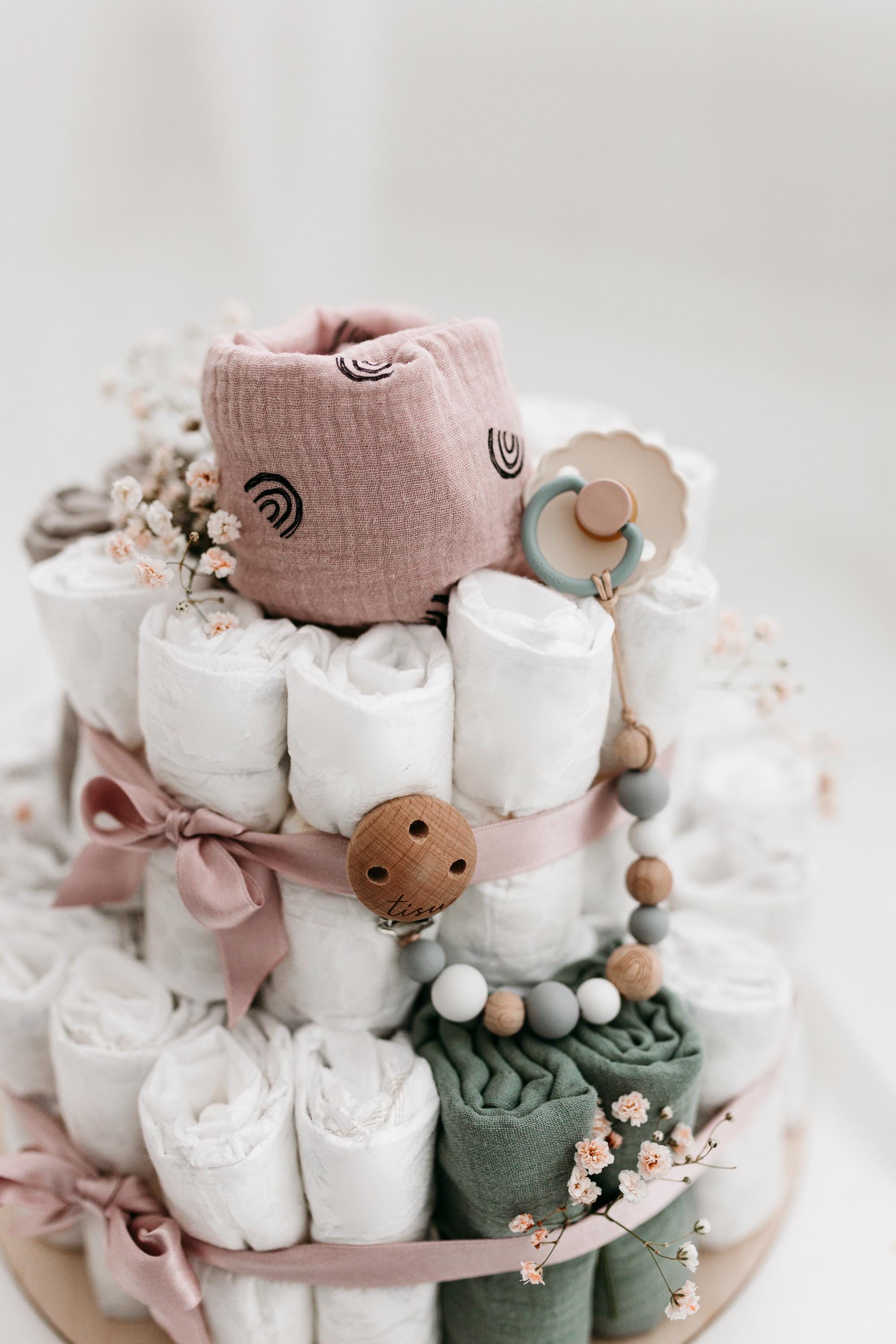 Diaper Cake Baby Shower Gift Boy Girl Surprise Organic Diapers Baby ...