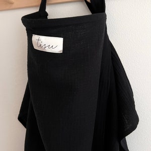 Black neutral breastfeeding cover for nursing by TISU