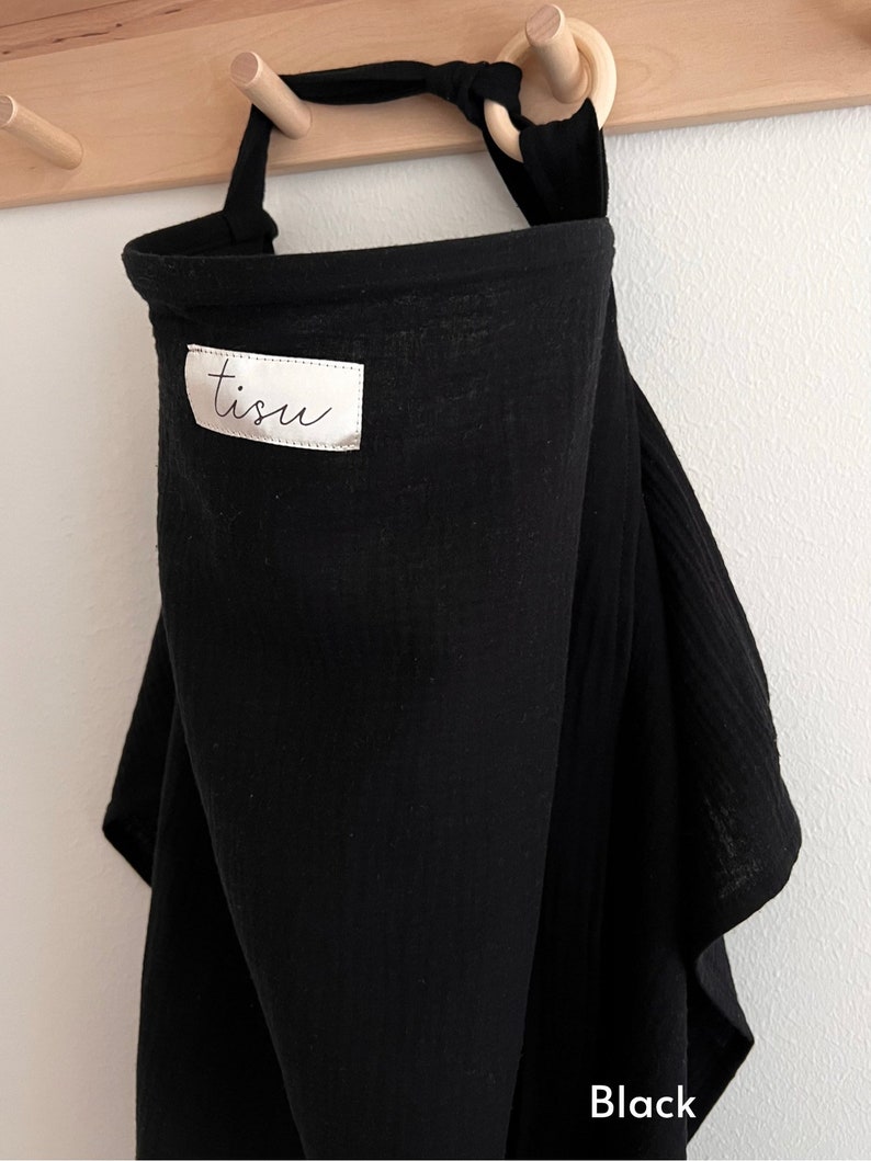 Black neutral breastfeeding cover for nursing by TISU