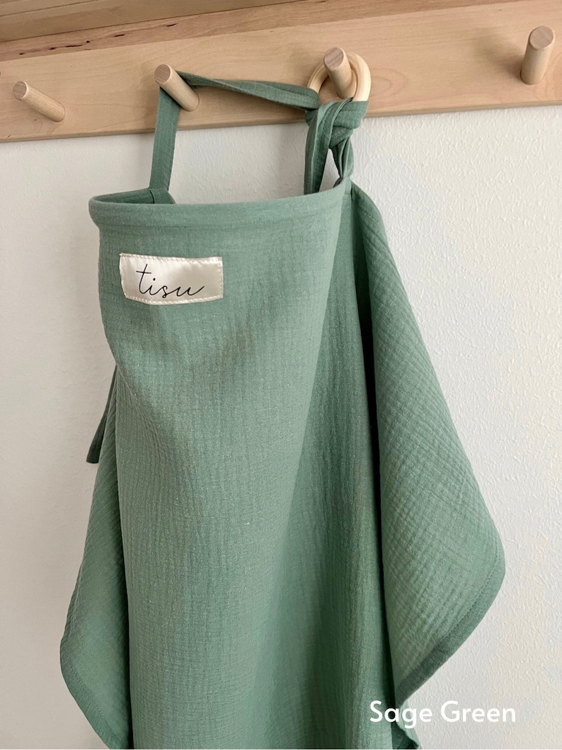 Sage Green neutral breastfeeding cover for public nursing by TISU