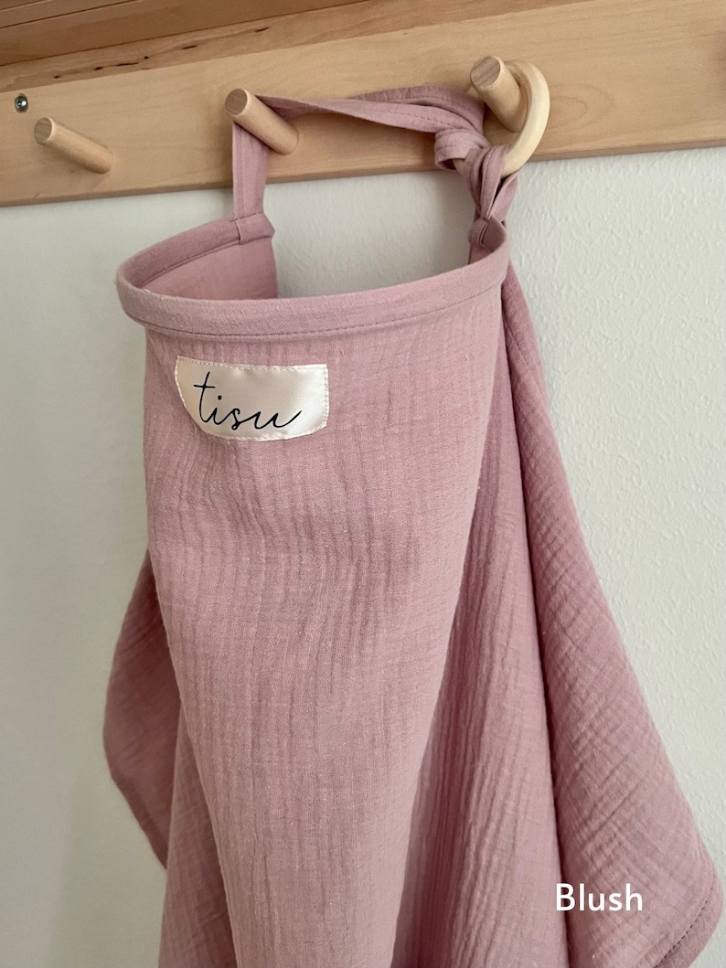 Blush baby pink nursing cover by TISU for breastfeeding