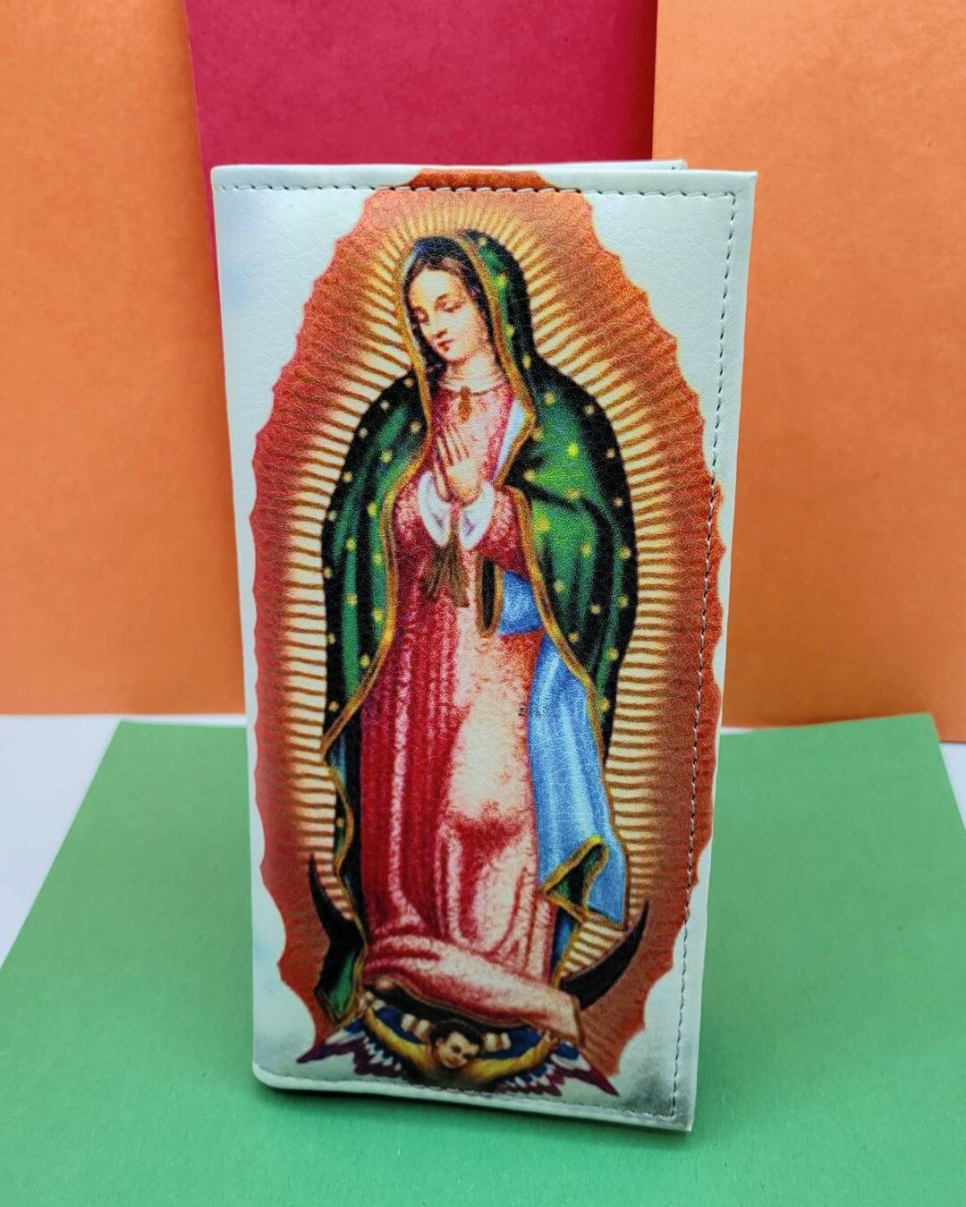 Leos Imports Virgen De Guadalupe Zipper Wallet - Religious Double-Sided Design With Coin Compartment