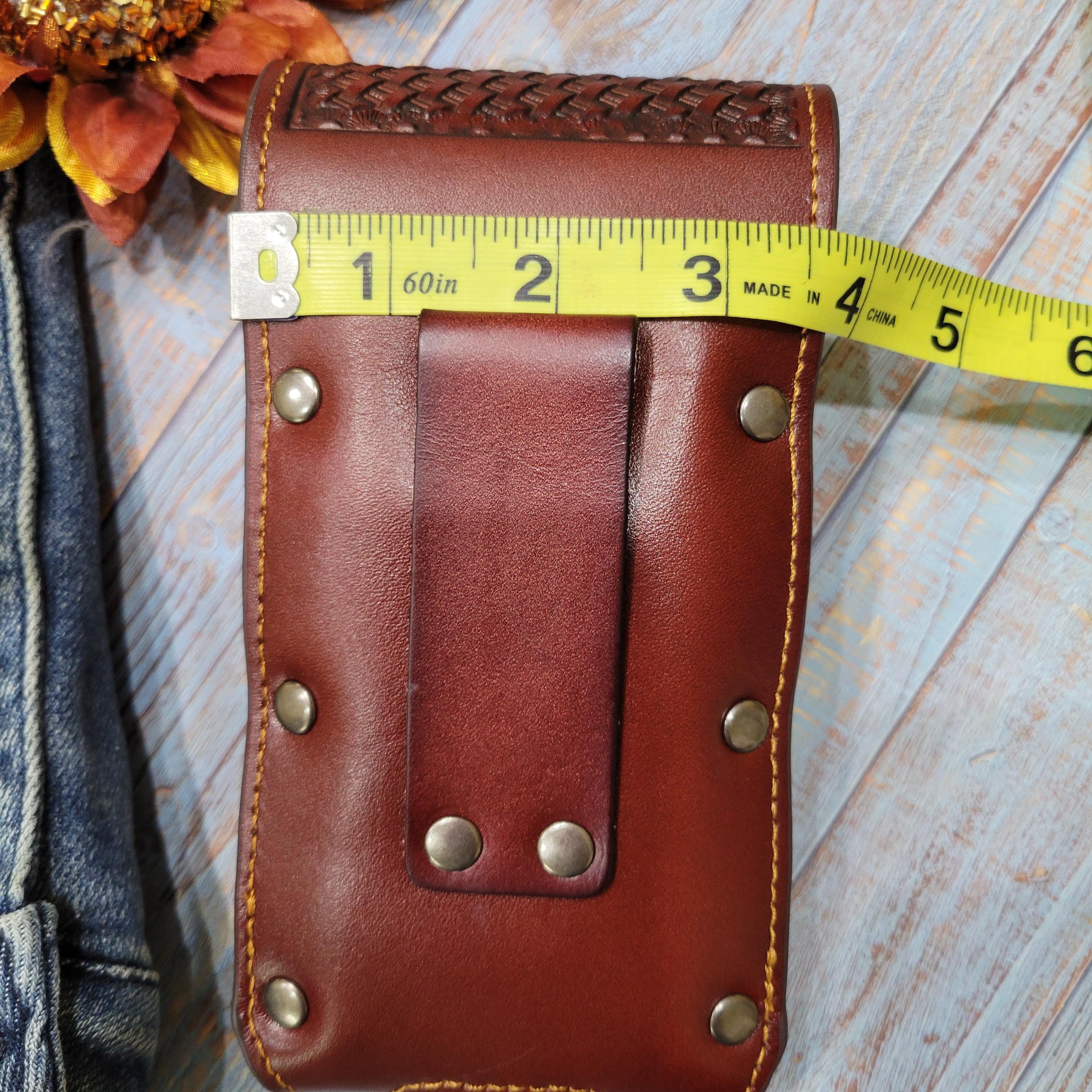 Longhorn Western Genuine Leather Phone Case Belt Loop Phone Holster ...