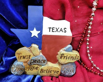 State Of Texas Map Home Table Decor Faith Love Hope Message