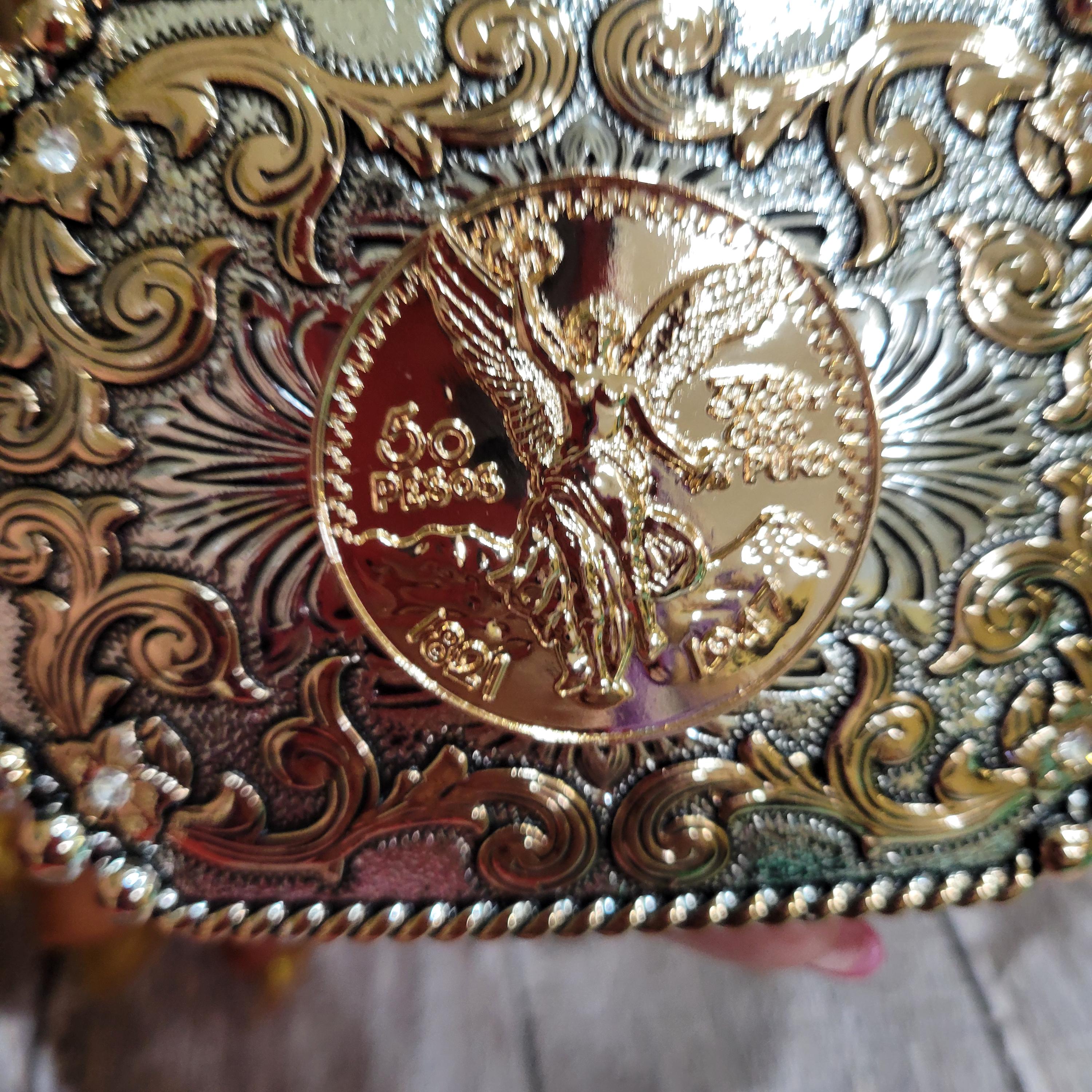 2 pezzi fibbia for cintura western iniziale vintage cowboy
