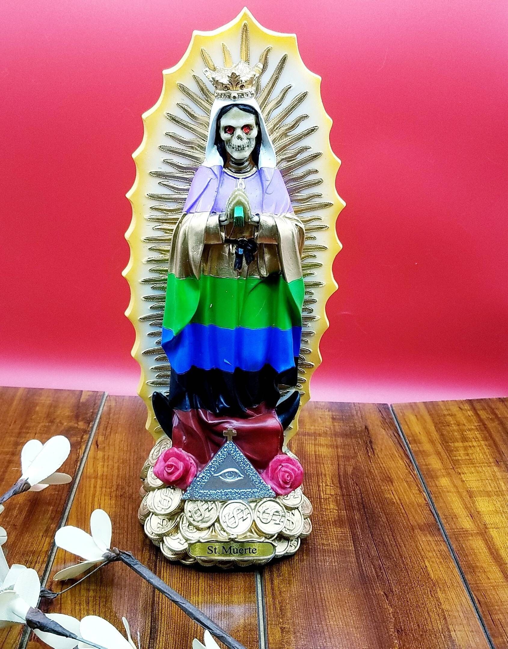 Santa Muerte Statue 7 Colors Figurine Our Lady De Guadalupe