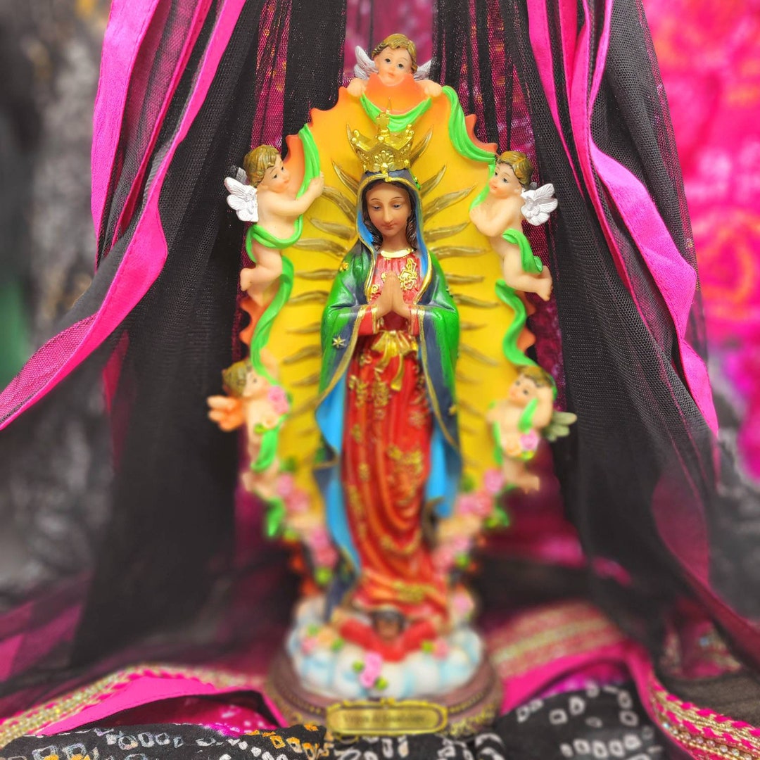 Virgen De Guadalupe Statue With Angels 12 Our Lady of Guadalupe Statue