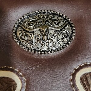 Portafoglio Uomo Western Bifold Portafoglio Uomo Bifold Texas Western Mimetico Nero - Con Taschino Per Assegni, Stile Western Portafoglio Bifold Mimetico Nero - Foto 12