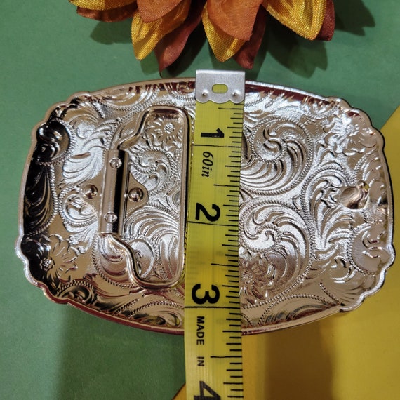 Saint Jude San Judas Western Belt Buckle Gold Silver Heavy