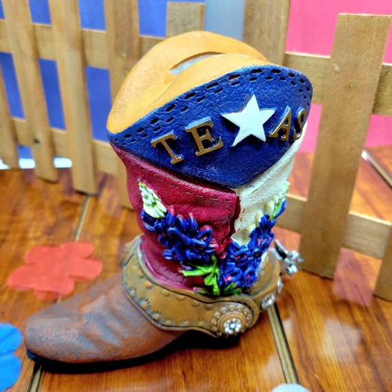 Cowboy Texas Boot Bank table Decor Home Decor Western Decor Etsy