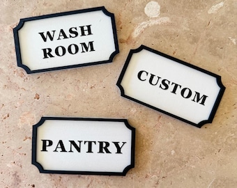 Personalised 3D Wooden Sign | Vintage Cafe, Pantry, Door Decor