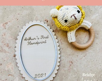 Scalloped Edge Oval Tag | Ornament Keepsake SVG (Digital Download)