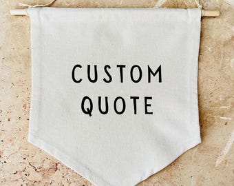 Custom Quote Canvas Wall Banner | Kids Room Decor | Personalised Boho Banner | Nursery Room Banner | Baby Shower Gift | Personalised Banner