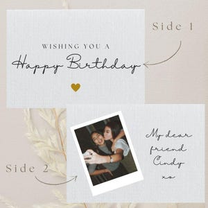Happy Birthday Polaroid Gift Cards | Personalised Greeting Card | Custom Photo Card | Custom Card  | Photo Keepsake Card | A6 Photo Card