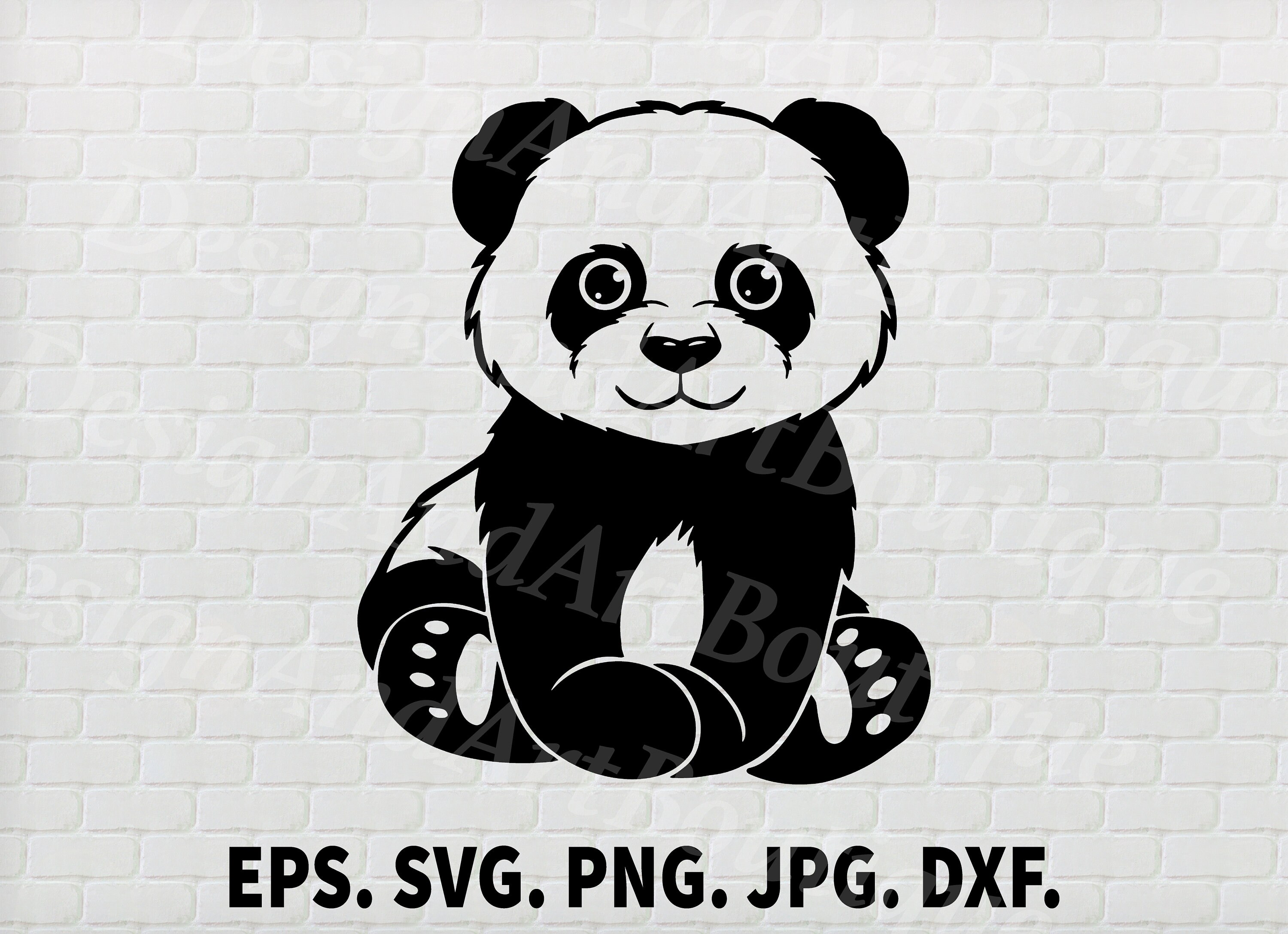 Panda Vector, Eps, Svg, Png, Jpg, Dxf - Etsy