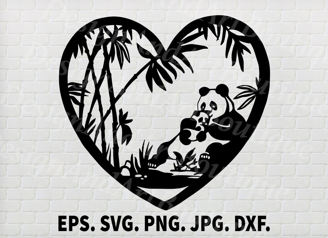 Panda, Vector, Eps, Svg, Png, Jpg, Dxf - Etsy