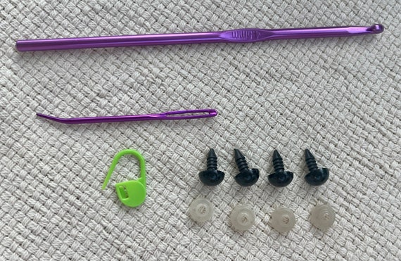 QJH 10 Pcs Crochet Set, Crochet Hook Kit Plus Scissors and Storage