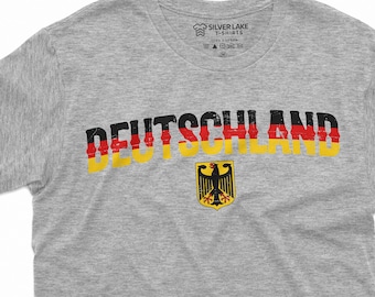 メンズドイツTシャツDeutschland愛国的なドイツ国旗Tシャツレディースメンズシャツドイツ紋章Tシャツ