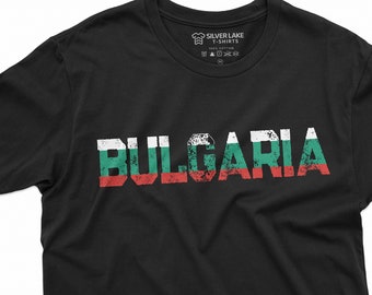 Men's Bulgaria T-shirt Bulgarian Flag Coat of Arms Independence day Patriotic National Tee Shirt