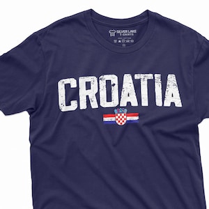 Croatia T-shirt Hrvatska Mens Womens tee Shirt Croatian Flag National symbolism coat of arms Soccer Football T-shirt patriotic Tee