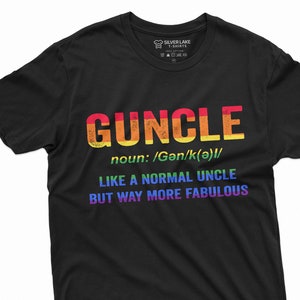 Men&#39;s fabulous Gay Uncle Funny Tee Shirt LGBTQ Guncle Tee for Him