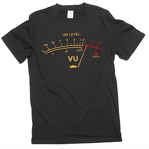 VU-mätare ljudnivå studio t-shirt musik retro ljudtekniker inspelning t-shirt