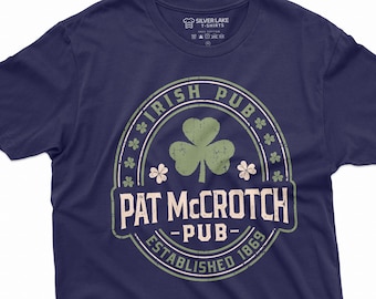 Men&#39;s Funny offensive humorous T-shirt St. Patrick&#39;s day party drinking tee shirt Pat McCrotch Irish Pub Tee Saint Paddy&#39;s day shirt