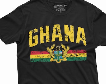Men's Ghana T-shirt Gaana Adehyeman Patriotic Tee Shirt Country Nationality Gift Tee Football Soccer Tee